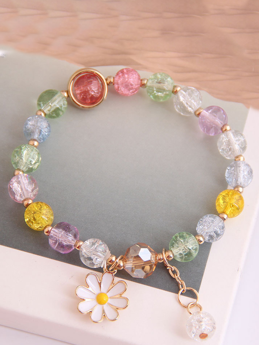 YouBella Jewellery Floral Bracelet for Girls and Women (Multicolor)